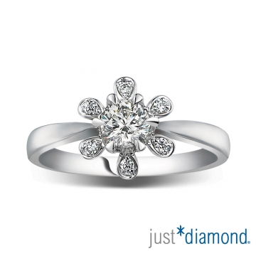 【Just Diamond】水漾女人系列 18K金 GIA 0.32克拉 鑽石戒指