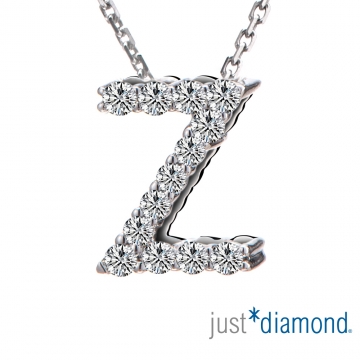 【Just Diamond】Love Words系列 18K金 鑽石墜子-Z