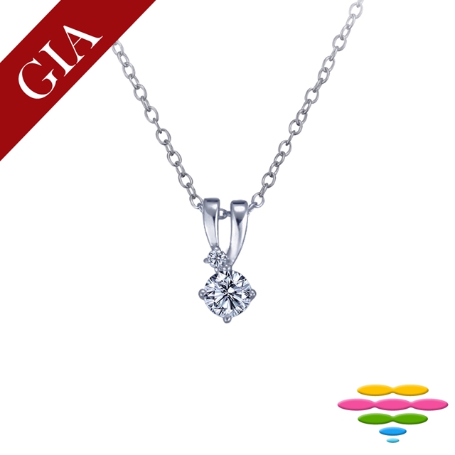 彩糖鑽工坊 GIA 0.30 E/SI2 3EX 鑽石項鍊