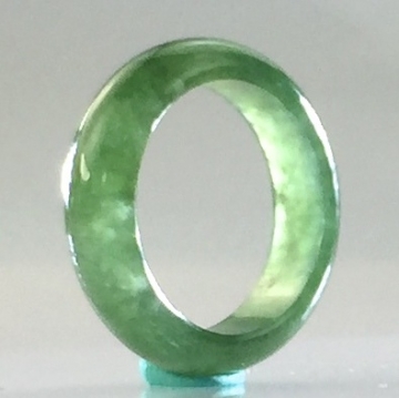 【森茂珠寶】緬甸天然翡翠A貨 冰種滿綠戒指 C892