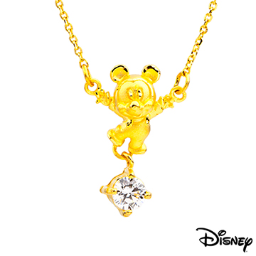 Disney迪士尼金飾 開心米奇黃金項鍊
