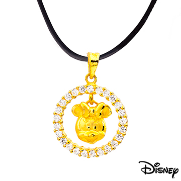 Disney迪士尼金飾 圓滿美妮黃金墜子 送項鍊