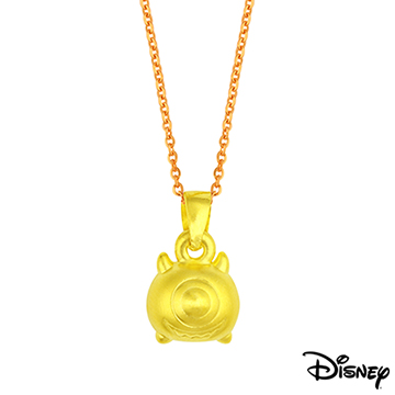 Disney迪士尼金飾 TSUM大眼怪黃金墜子 送項鍊