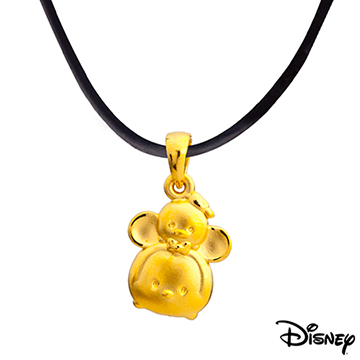 Disney迪士尼金飾 TSUM好朋友系列 米奇唐老鴨黃金墜子 送項鍊