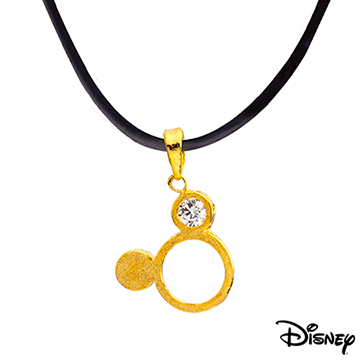 Disney迪士尼金飾 米奇黃金墜子 送項鍊
