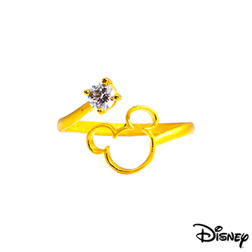 Disney迪士尼系列金飾 黃金戒指-耀眼米奇款
