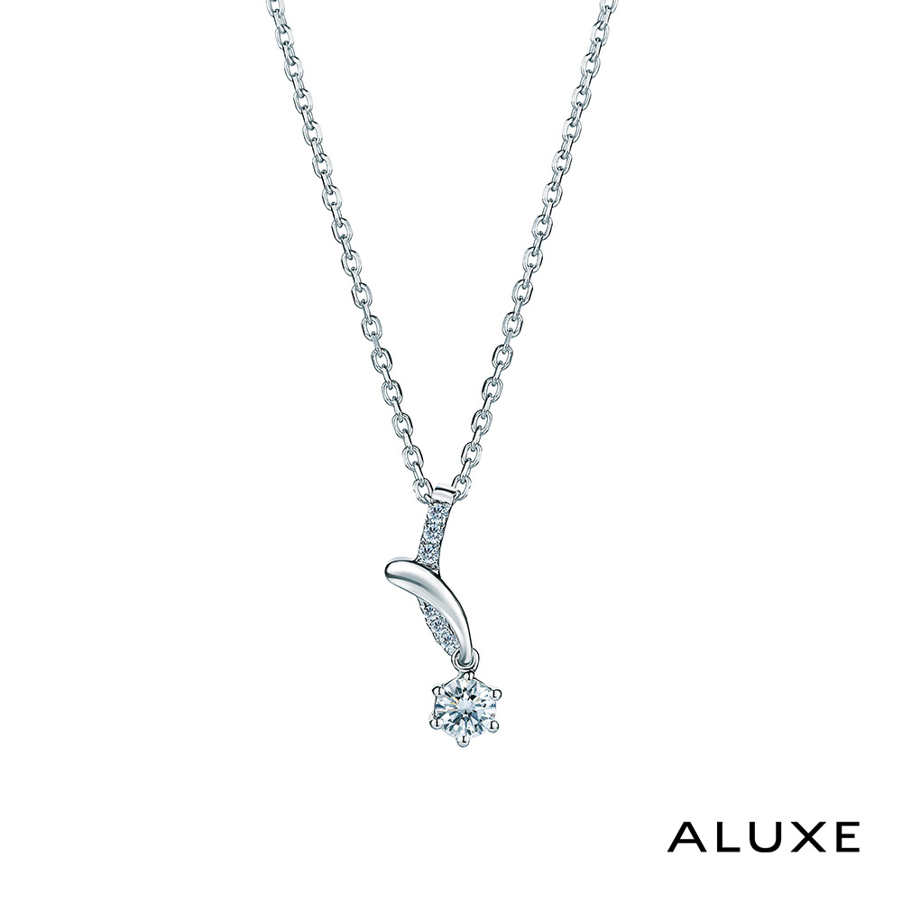 A-LUXE 亞立詩鑽石 18K金 0.20克拉 擁愛系列鑽石項鍊