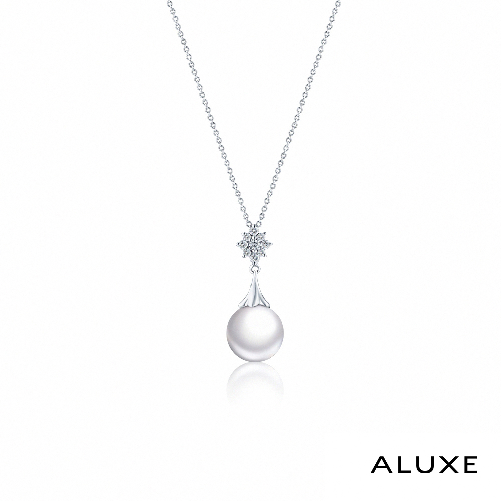 A-LUXE 亞立詩 寵愛系列18K鑽石AKOYA珍珠項鍊