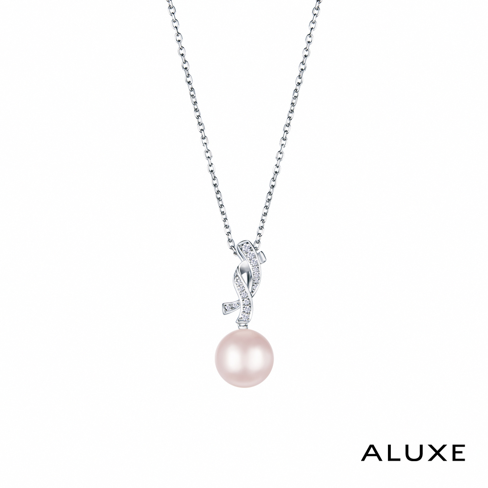 A-LUXE 亞立詩 寵愛系列 18K金鑽石AKOYA珍珠項鍊