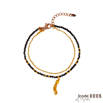 J’code真愛密碼 流金年華黃金/尖晶石手鍊-雙鍊款