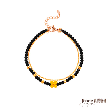 J’code真愛密碼 小花美人黃金/尖晶石手鍊-雙鍊款