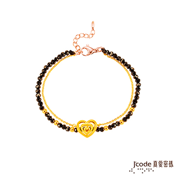 J’code真愛密碼 溫柔心黃金/尖晶石手鍊-雙鍊款
