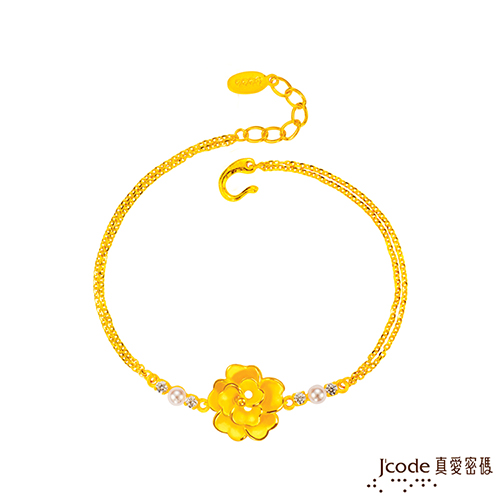 J’code真愛密碼 賞花黃金/水晶珍珠手鍊