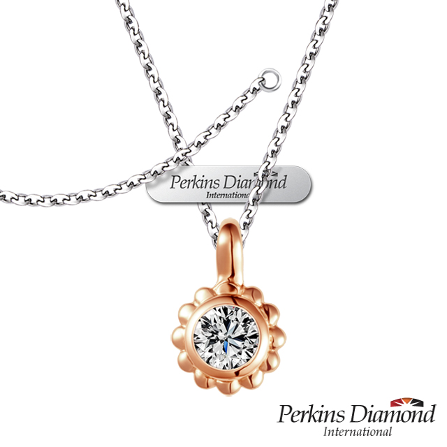 PERKINS 伯金仕 18K玫瑰金 Cute系列 鑽石項鍊
