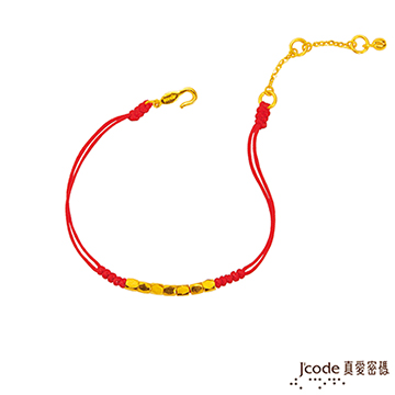 J’code真愛密碼 結晶黃金紅繩手鍊