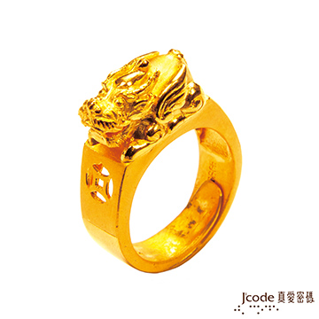J’code真愛密碼 招財貔貅黃金戒指-窄
