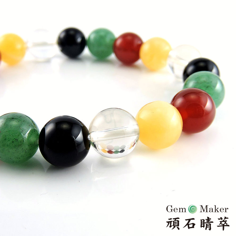 【GemMaker頑石睛萃】開運五行手珠(隨機出貨)