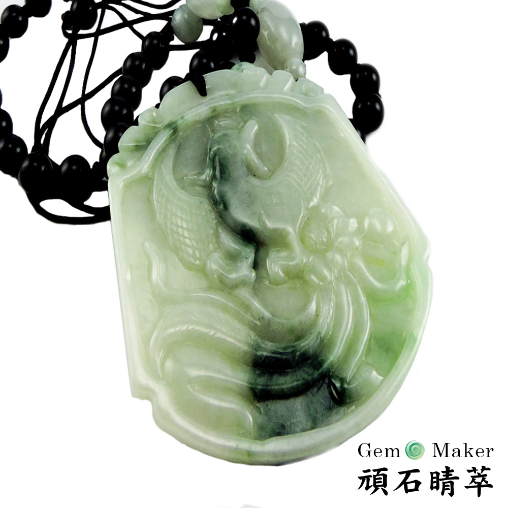 【GemMaker頑石睛萃】鳳舞春風俏色天然A貨翡翠項鍊