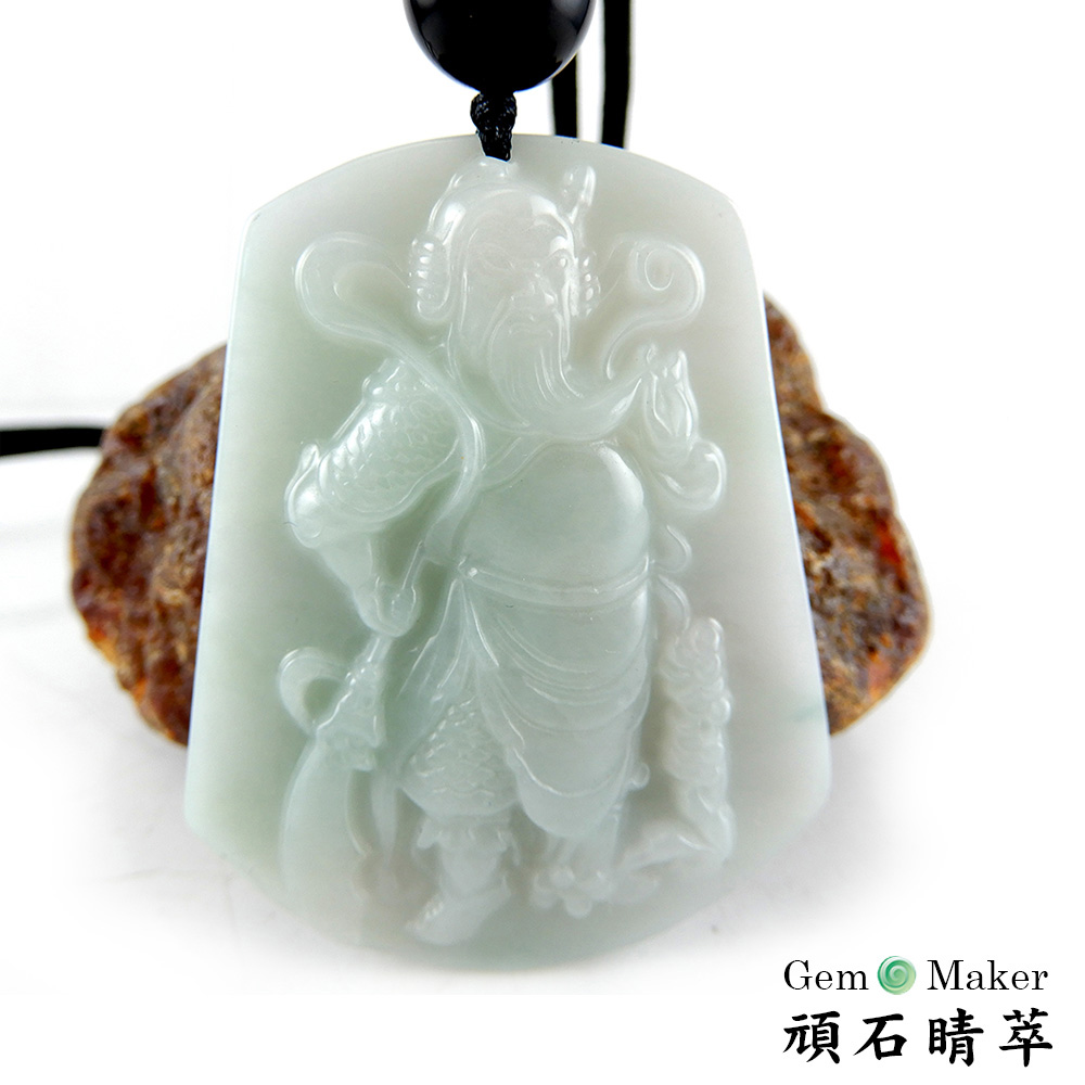 【GemMaker頑石睛萃】關公冰糯種A貨翡翠