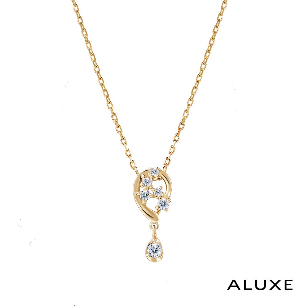 A-LUXE 亞立詩 Shine系列 黃K金鑽石項鍊