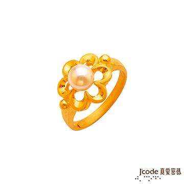 J’code真愛密碼 粉彩芙蓉黃金/珍珠戒指