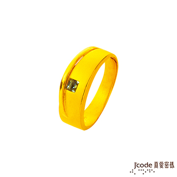 J’code真愛密碼 流星戀人黃金/水晶男戒指