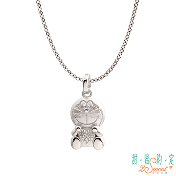 甜蜜約定 Doraemon 唯一哆啦A夢純銀/白鋼項鍊
