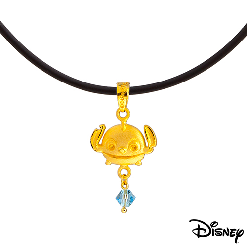 Disney迪士尼系列金飾 黃金/水晶墜子-我是迪迪款 送項鍊