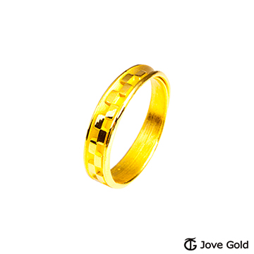 Jove gold 簡單愛黃金女戒指