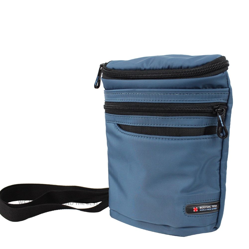 BODYSAC-灰藍防水機能小側背包 b1501