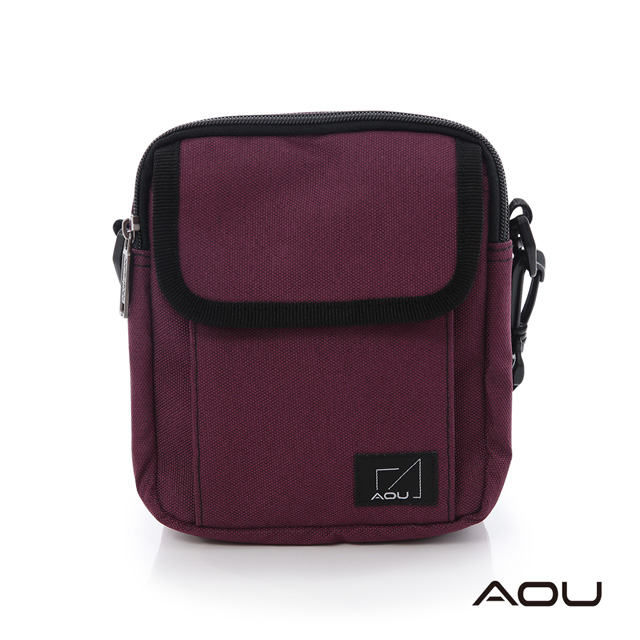 AOU 微笑旅行防盜腰包 隨身側背包 兩用設計斜側肩背可當貼身腰包 MIT台灣製03-020紫紅色