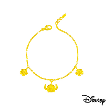 Disney迪士尼系列金飾 黃金手鍊-仲夏風情史迪奇款