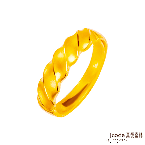 Jcode真愛密碼 纏綿黃金男戒指