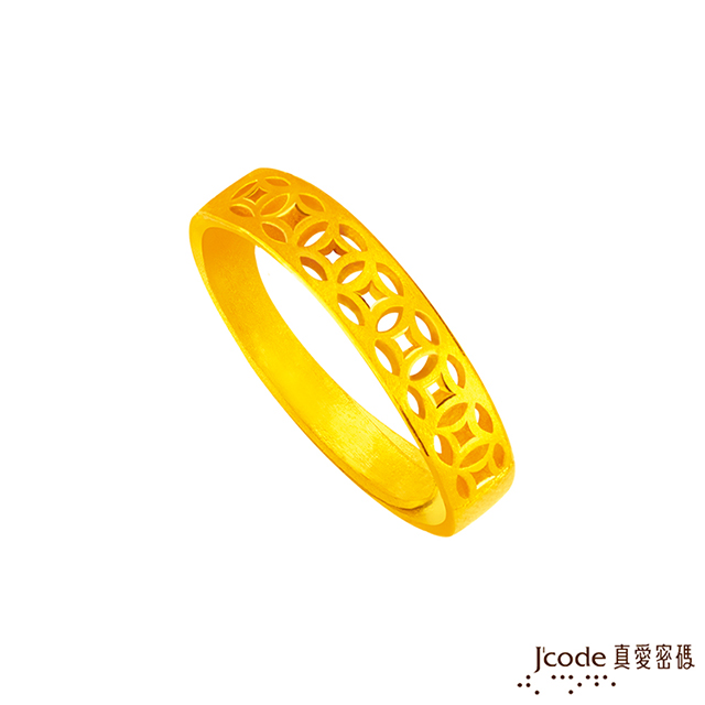 J’code真愛密碼金飾 連環賺黃金男戒指