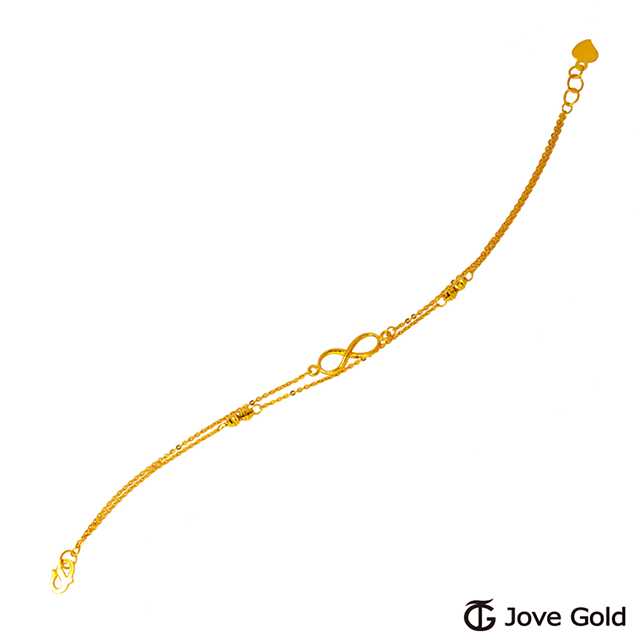 Jove Gold漾金飾 熱情無限黃金手鍊-雙鍊款