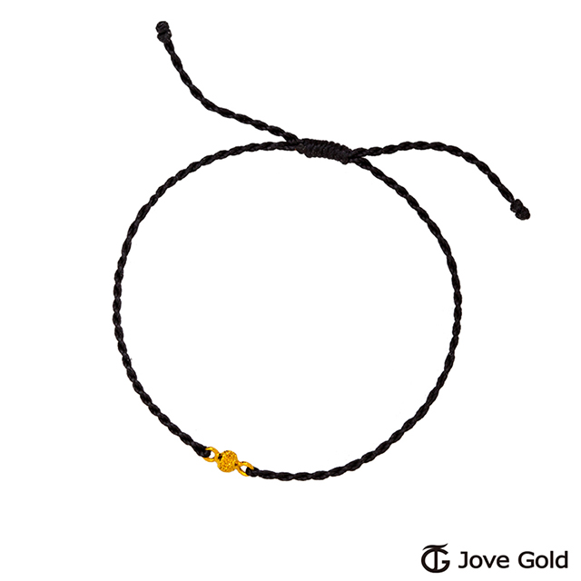Jove Gold 漾金飾 蜜糖黃金繩手鍊-黑
