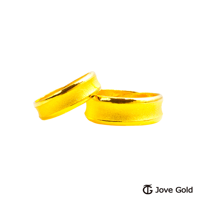 Jove Gold漾金飾 寧靜黃金成對戒指