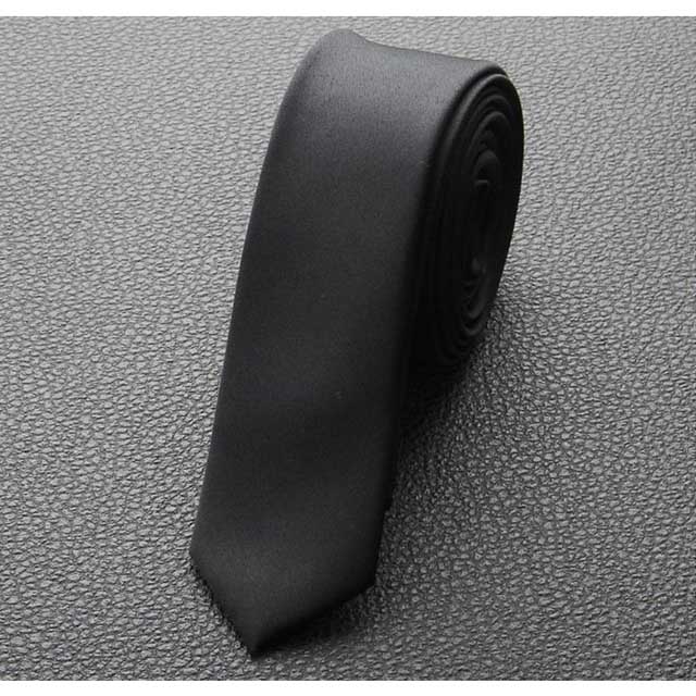 【拉福】極細3.5cm黑色超窄版領帶手打領帶 (黑)