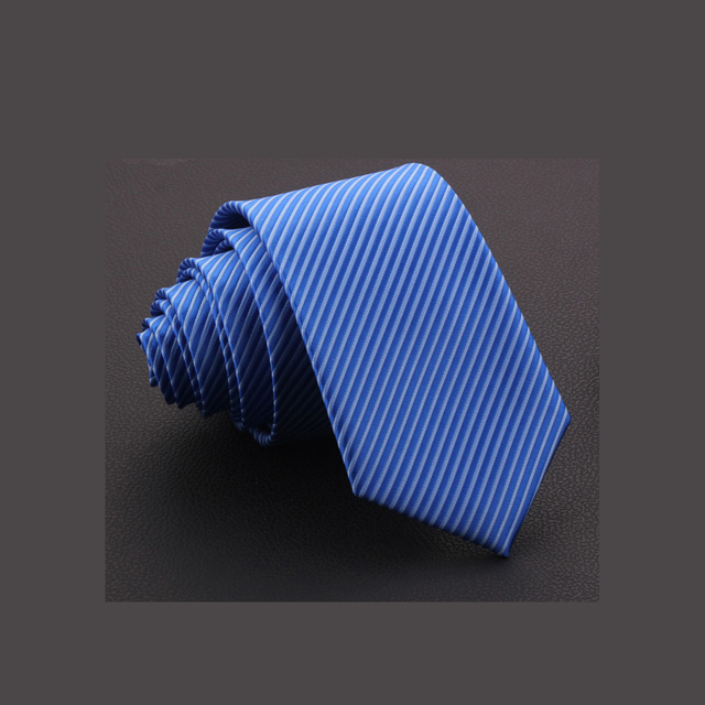 拉福，斜紋7cm中寬版領帶拉鍊領帶(兒童藍色)