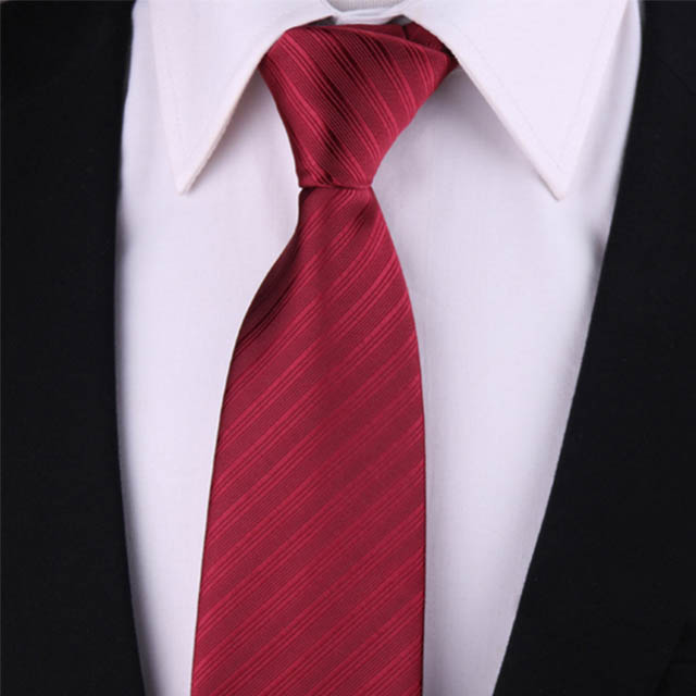 【拉福】歐美領帶8cm寬版領帶拉鍊領帶(紅斜)