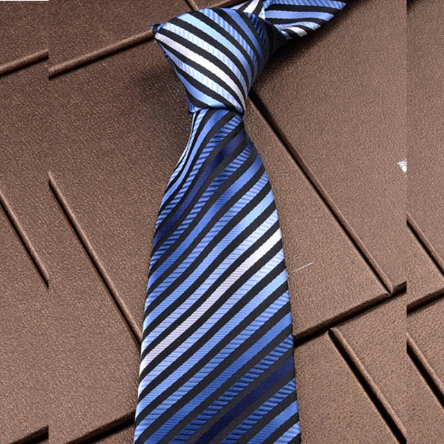【拉福】領帶8cm寬版藍彩領帶拉鍊領帶