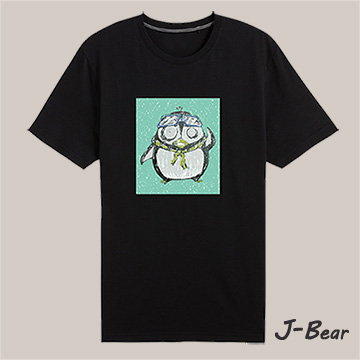 【J-Bear】手繪熊來南極找企鵝短袖T恤(JJ009)
