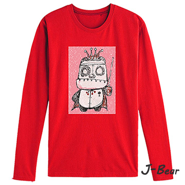 【J-Bear】手繪熊富豪紳士長袖T恤(JB010)