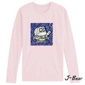 【J-Bear】手繪熊機器飛行人長袖T恤(JB002)