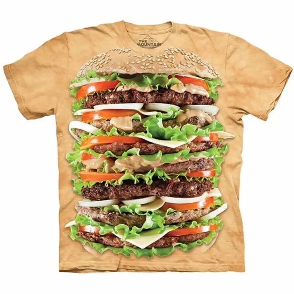 【摩達客】(現貨) 美國進口The Mountain 巨無霸漢堡 純棉環保短袖T恤