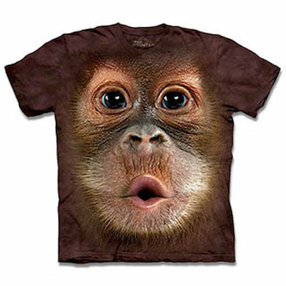 『摩達客』(現貨) 美國進口【The Mountain】自然純棉系列 可愛猩猩臉 T恤