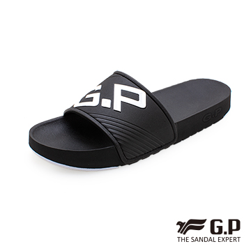 【G.P 男款Be Better休閒舒適拖鞋】G0566M-黑色 (SIZE::L-XXL 共三色)