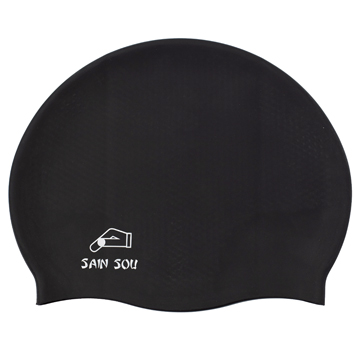聖手牌 黑色矽膠泳帽 A35001-01