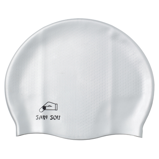 聖手牌 灰色矽膠泳帽 A35001-15