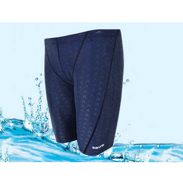 Biki比基尼妮泳衣，鯊魚男泳褲浮潛褲五分褲(藍M-3XL)